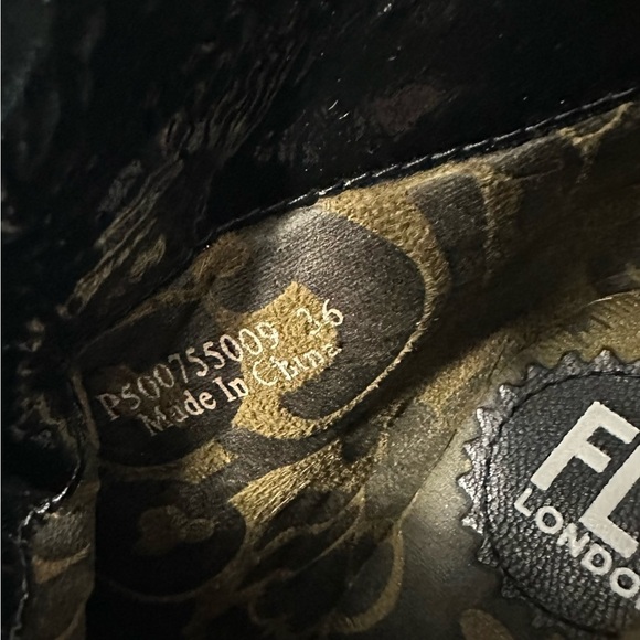 FLY London Leather Wedge Ankle Boots - Yoxi, Black, EU 36, US size 5.5 - Picture 9 of 11